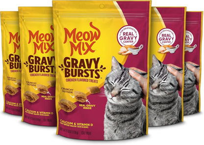 Meow Mix Gravy Bursts Dry Cat Food, 3 Lb Bag | Crunchy Cat Kibble, Gravy Filled Pieces, 100% Complete & Balanced Nutrition for Adult Cats, High Quality Protein14