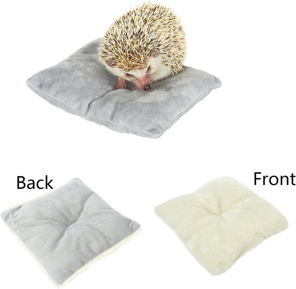 Hedgehog Bed Cave Nest Hideout, Hamster Guinea Pigs Small Animals Cage Supplies Warm House-Gray4