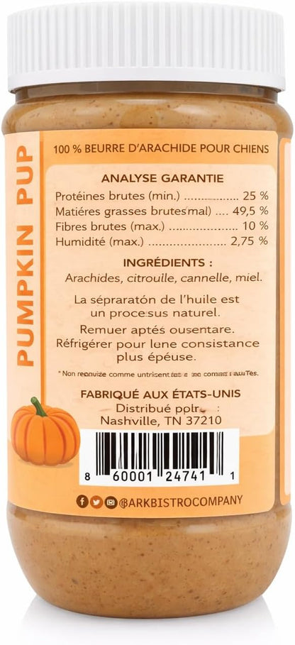 Pumpkin Pup Buddy BUDDER, 100% Natural Dog Peanut Butter, Healthy Peanut Butter Dog Treats, Made in USA, (17Oz Jars)3