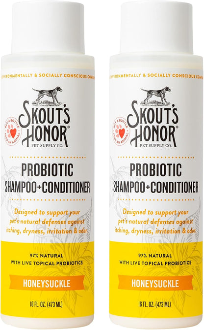 SKOUT'S HONOR Probiotic Dog Shampoo and Conditioner - DOTW, 16 Oz | Hydrating Natural 2-In-1 for Itchy Skin, Microbiome-Friendly with Avocado Oil & Omega-3S, Paraben & Sulfate-Free17