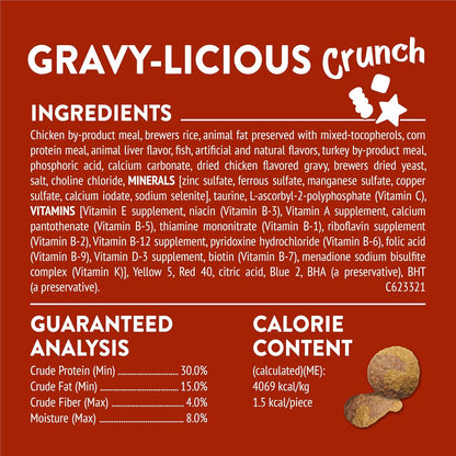 Purina Friskies Party Mix Gravy-Licious Crunch Chicken and Gravy Flavors Cat Treats - 30 Oz Canister6