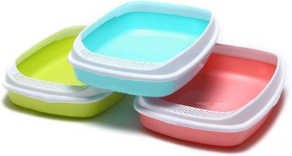 Dog Potty Training Toilet ﻿ Open Cat Litter with Pedal Toilet Large Space Capacity Sand Bowl Pet Supplies(Pink)6