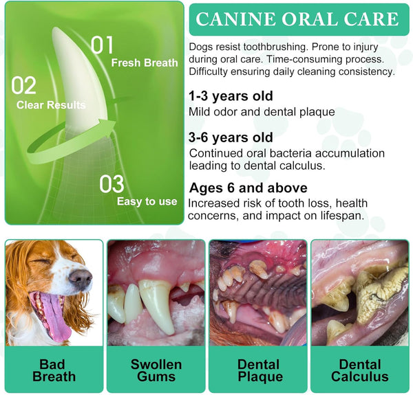 ARMOYA Dog Dental Powder - Teeth Cleaning Powder for Dogs - Dog Dental Care - Plaque & Bad Breath off P-Owder D-Og - D-Ental Care Supplies for Small - Medium - Large Do-Gs5