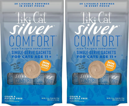 Tiki Cat® Silverâ„¢ Comfort Chicken & Chicken Liver Recipe 5.6 Oz. (20/.28Oz) (20 Sachets)9