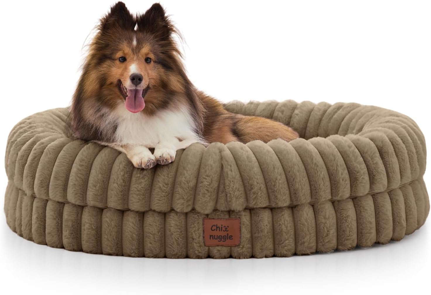 chixnuggle-orthopedic-dog-bed-washable-cover-faux-fur-bolster-pet-couch-waterproof-egg-crate-foam-non-slip-bottom-for-small-medium-dogs-dark-grey-30-24-7-dog-sofa-puppy-bed