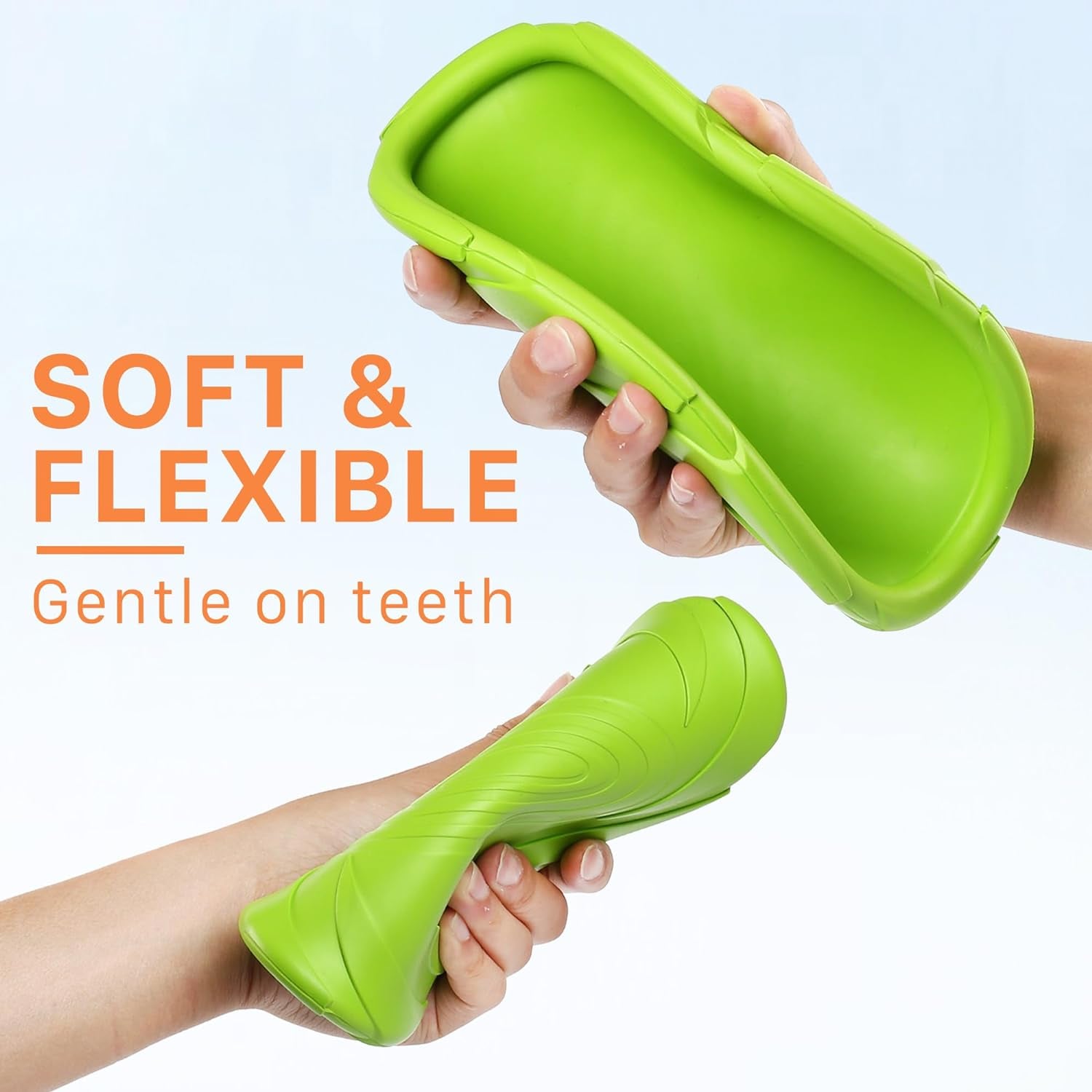 prime-pets-dog-flying-disc-2-pack-7-inch-durable-dog-toys-nature-rubber-floating-flying-saucer-for-water-pool-beach-orange-and-green