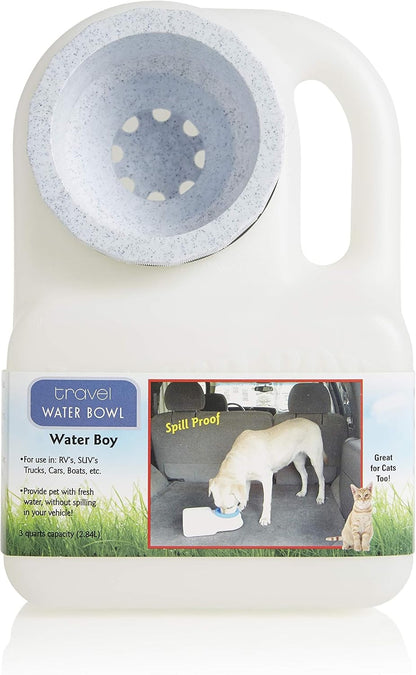 Lixit® Water Boy Portable Travel Dog Bowl - 3 Quart Spill Free Self Filling Pet Water Bowl - Made in USA (White, 1 Pack)5