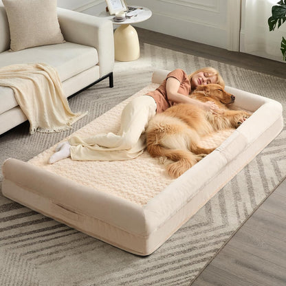 BFPETHOME Orthopedic Washable Dog Beds Large Sized Senior Dog for Comfy Sleeping with Removable Cover, Waterproof Big Soft Pet Couch Bed for Dogs Relax15