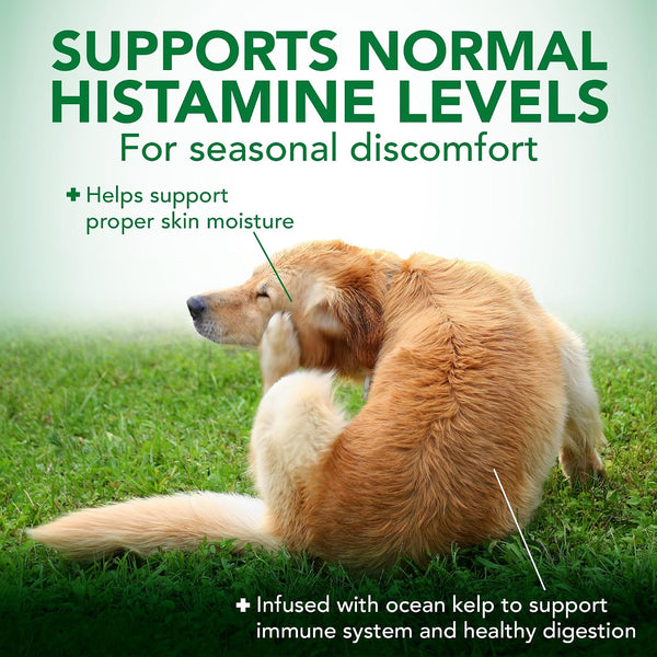 Vet'S Best Seasonal Allergy Chewable Tablets for Dogs, Soothes Dog, 60Ct | Seasonal Allergy Relief Tablets, Helps Soothe Itchy Skin, Supports Healthy Skin & Coat, Daily Chewable Formula2