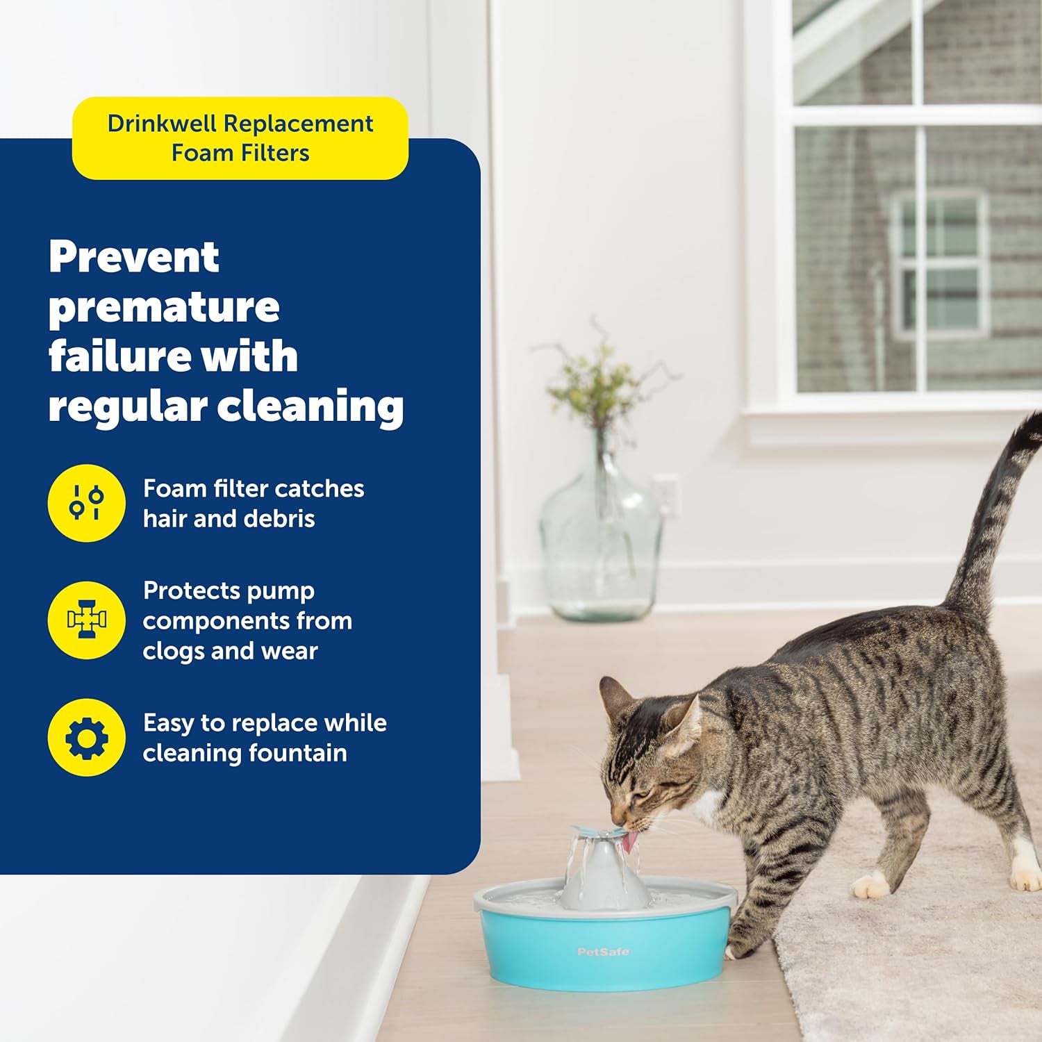 petsafe-drinkwell-fountains-replacement-foam-filters-certified-fit-for-petsafe-drinkwell-ceramic-and-stainless-fountains-catches-hair-debris-protects-pump