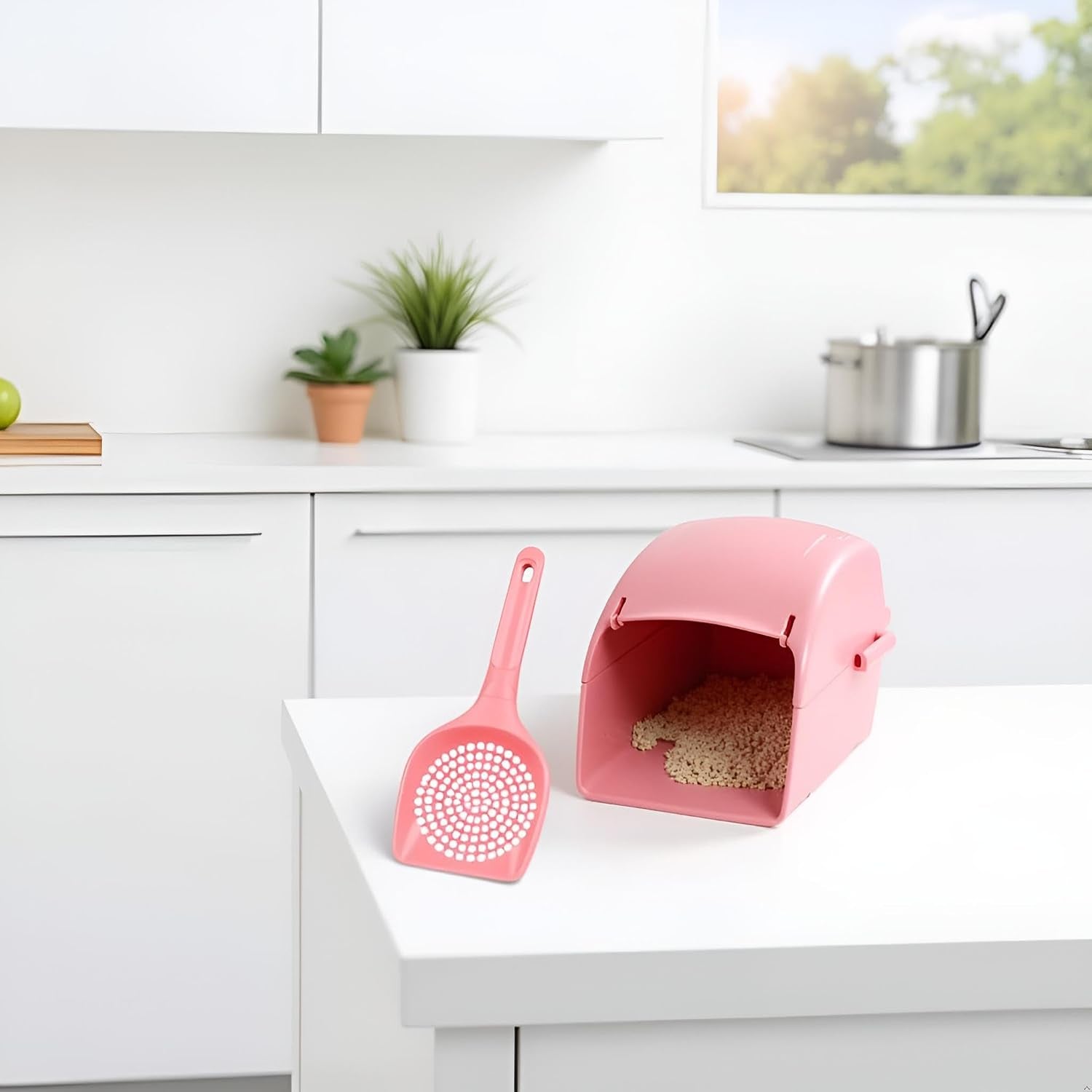pink-plastic-cat-litter-scoop-pet-care-sand-waste-scooper-shovel-hollow-cleaning-tool-pet-supplies-easy-to-clean-cat-litter-scoops-litter-and-housebreaking-pet-supplies