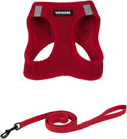 Voyager Step-In Pet Harness - All Weather Mesh, Adjustable Step in Harness for Cats and Dogs by Best Pet Supplies - 307 Set Moss Green, M15
