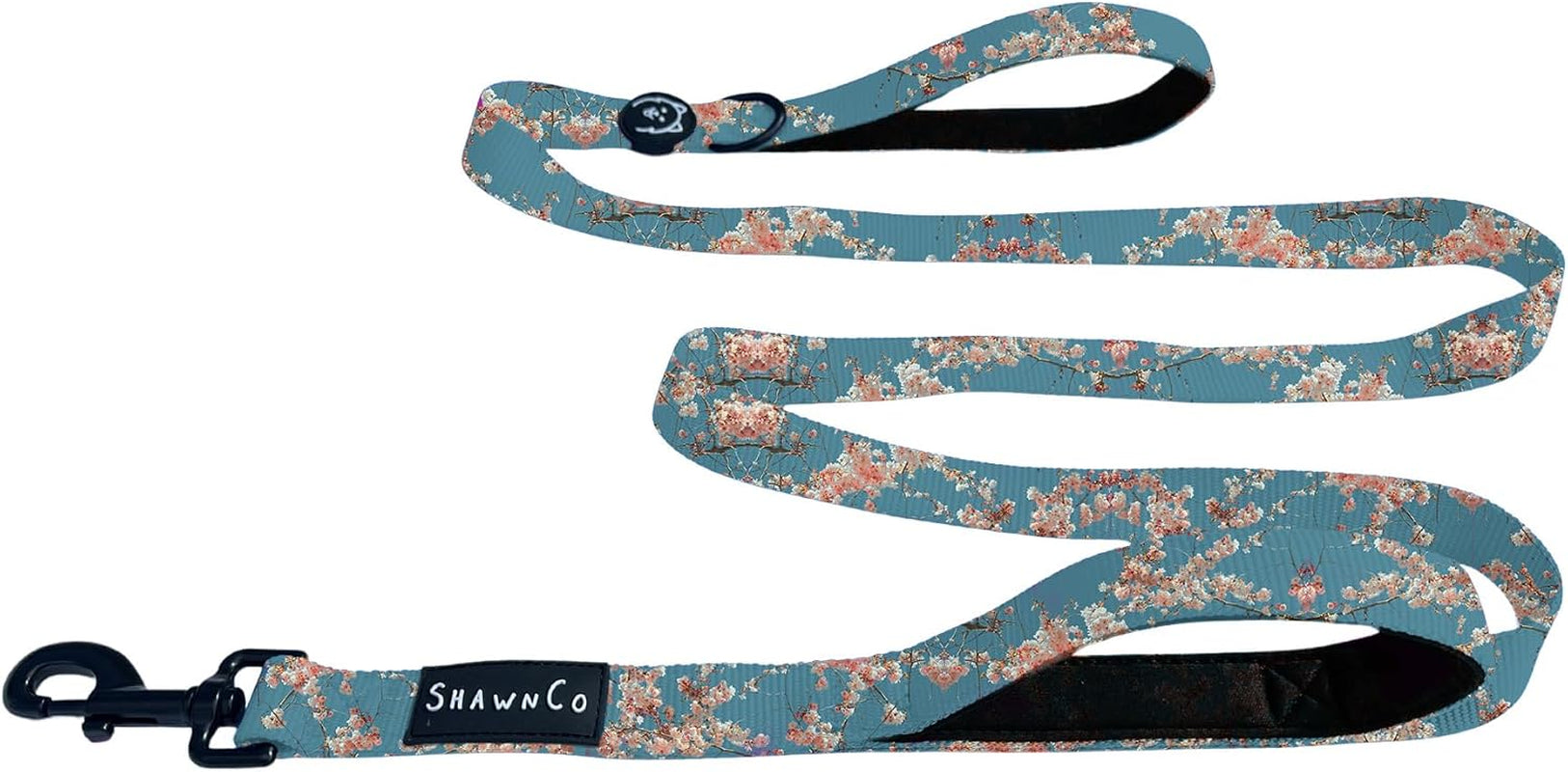 shawnco-dream-walk-dog-leash-premium-nylon-pet-leash-with-soft-neoprene-handle-for-small-medium-and-large-dogs-icy-lilac-m-l-6ft-w-2-handles