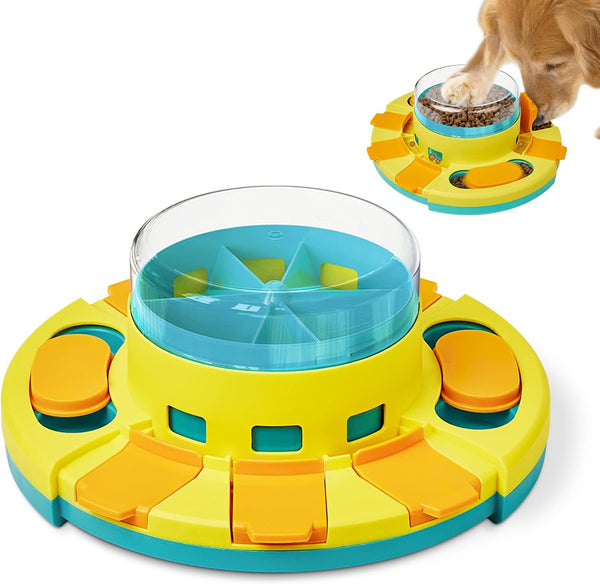 Potaroma Dog Puzzle Toy 2 Levels, Slow Feeder, Pup Food Treat Feeding Dispenser for IQ Training and Entertainment for All Breeds 4.2 Inch Height | Pup IQ Training and Entertainment for All Breeds 4.2 Inch Height1