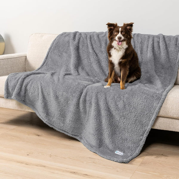 Petami Fluffy Waterproof Dog Blanket for Couch and Bed, Reversible Sherpa Pet Throw, Pee Proof Furniture Protector Sofa Cover, Washable Cat Blanket for Medium Large Dogs and Cats (Taupe Camel, 60X80)18