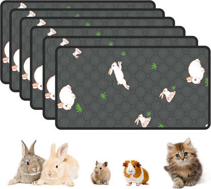 2-Pack Guinea Pig Cage Liner, 24" X 47" Reusable Guinea Pig Bedding Washable Absorbent Pee Pads for Dogs Rabbit Chinchilla Hamster, Leakproof & anti Slip9