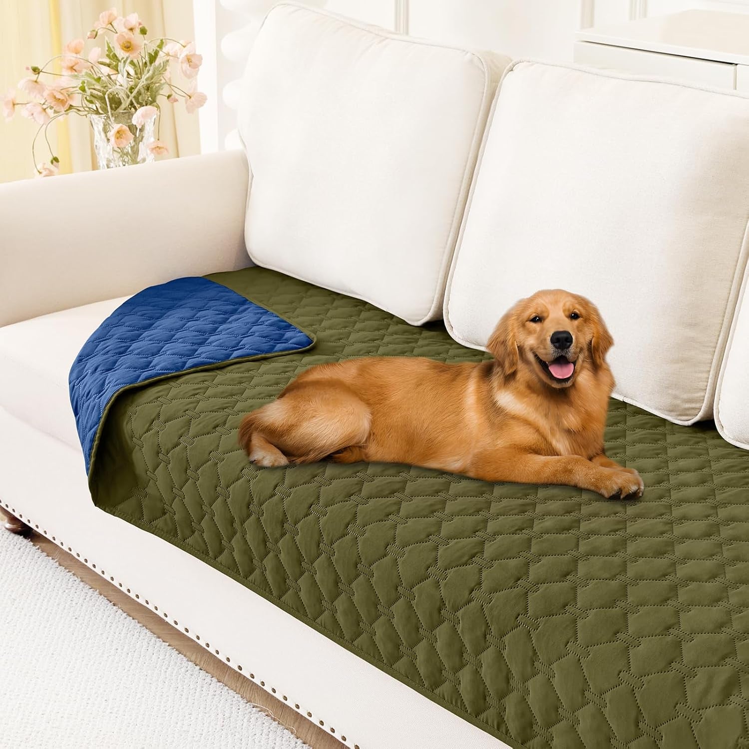 smiry-waterproof-dog-bed-cover-blanket-reversible-pet-blanket-soft-reversible-washable-leakproof-cats-dogs-couch-cover-for-sofa-couch-furniture-30x70-inch