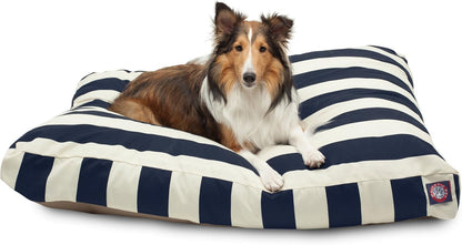 Majestic Pet Stripes Rectangle Medium Dog Bed Washable – Non Slip Comfy Pet Bed – Dog Crate Bed with Removable Washable Cover – Dog Kennel Bed for Sleeping, Polyester Fiber, Medium, Black10