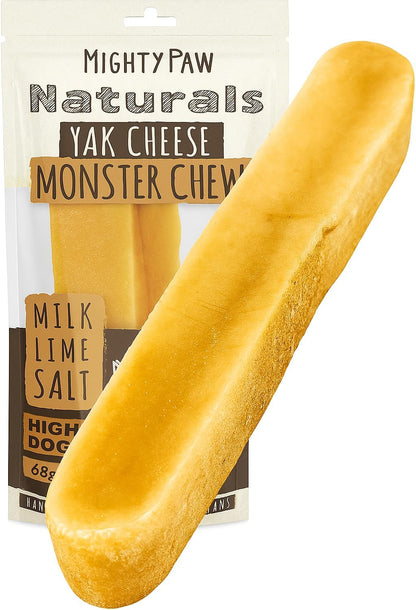 Mighty Paw Yak Chews, Long Lasting Hard Chew for Large Dogs, 4 Pack | Milk, Salt & Lime Juice, Grain-Free, Lactose-Free, Odor-Free, 68G Protein per Stick, Aggressive Chewers, Puppy Teething13