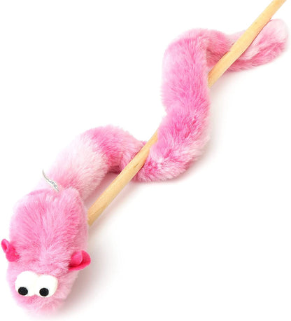 CHIWAVA 4 Packs 15 Inch Long Soft Plush Cat Toys Mice with Bell Rustle Sound Small Mouse Activity Interactive Toy7