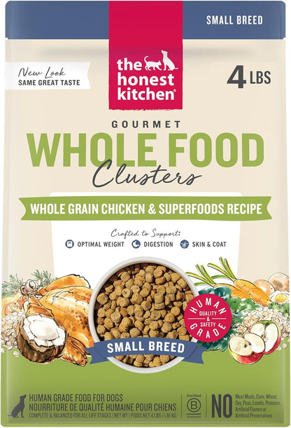 The Honest Kitchen Whole Food Clusters Small Breed Whole Grain Chicken Dry Dog Food, 4 Lb Bag1
