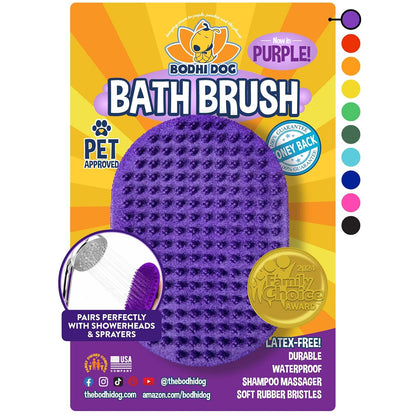Bodhi Dog Shampoo Brush - Pet Grooming & Bath Supplies for Dogs and Cats - Bath Brush for Long & Short Hair - Premium Scrubber for Shower, Showerhead, Sprayer & Bathing (One Pack, Blue)18