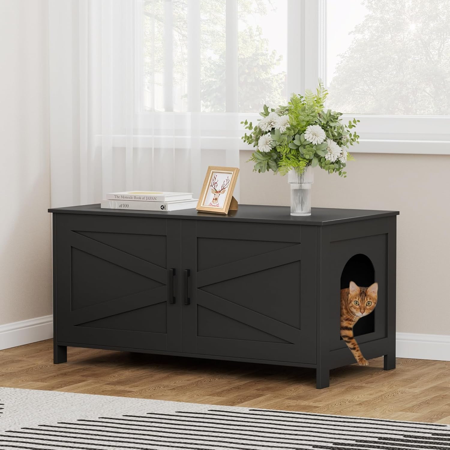 homhedy-39-4-l-cat-litter-box-enclosure-with-barn-door-black-wooden-cat-washroom-furniture-cat-house-pet-storage-cabinet-dog-proof-fit-most-of-litter-box-farmhouse-style