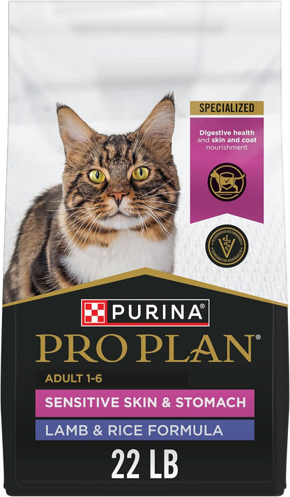 Purina Pro Plan Sensitive Skin and Stomach Cat Food, Lamb and Rice Formula - 7 Lb. Bag14