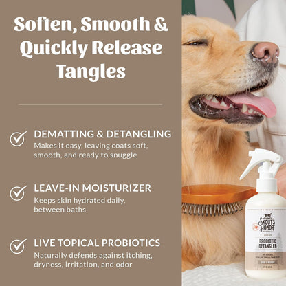 SKOUT'S HONOR Probiotic Dog Detangler Spray - Dog of The. Woods, 8 Oz | Hydrating and Conditioning with Avocado Oil, 97% Natural, Microbiome-Friendly, Paraben and Sulfate-Free3