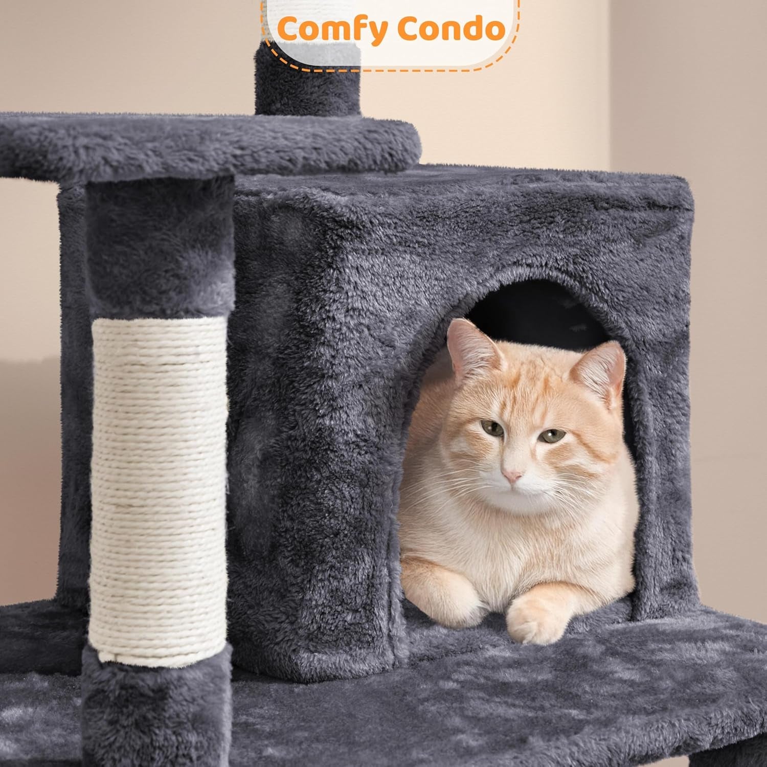 yaheetech-54in-cat-tree-tower-for-large-cats-multi-level-condo-hammock-sisal-scratching-posts-roomy-condo-holds-up-to-22-lb-a-wide-21-inch-top-perch-fit-large-cats-dark-gray