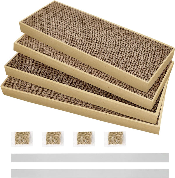 Happyfreesx Splicing Cat Scratch Pad: Cat Scratchers for Indoor Cats and Kitten, 2 Pack Cat Scratching Pad, Cat Scratcher Cardboard, Scratching Pad, Premium Scratch from Cats, Double-Sided Design8