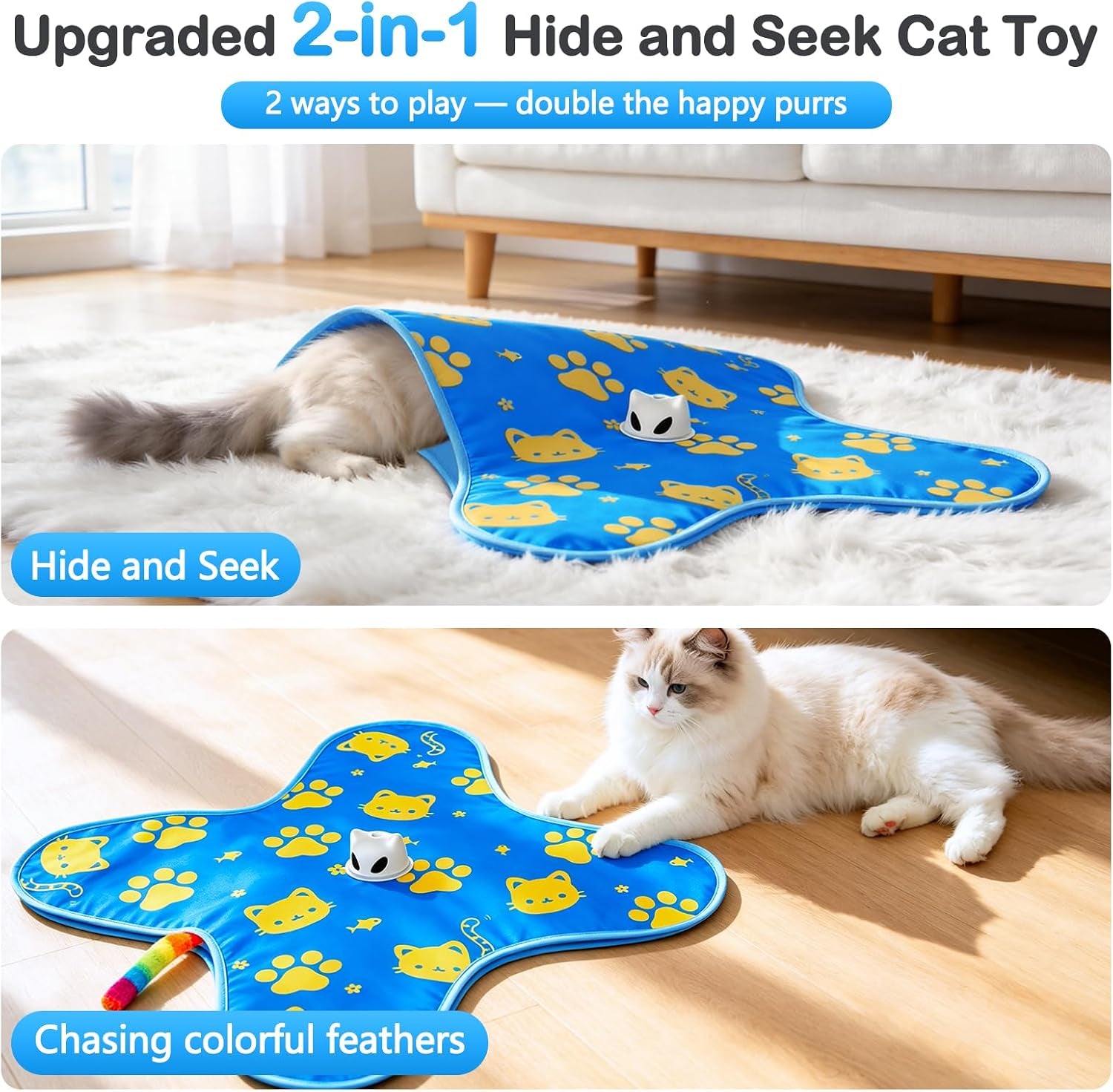 interactive-cat-toys-for-indoor-cats-rechargeable-hide-seek-toy-touch-activated-3-speed-modes-realistic-bird-chirps-10-min-auto-shutoff-hidden-feather-wand-for-bored-adult-cats-blue