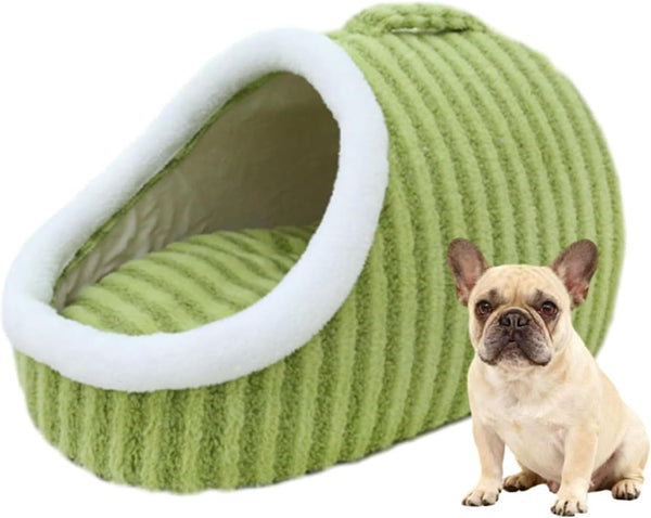 Warm Nest Dog Bed, Soft Cozy Pet Cave with Removable Cushion, Non-Slip Washable Soft Slipper Cave for Small and Medium Pets (Blue, Large)9