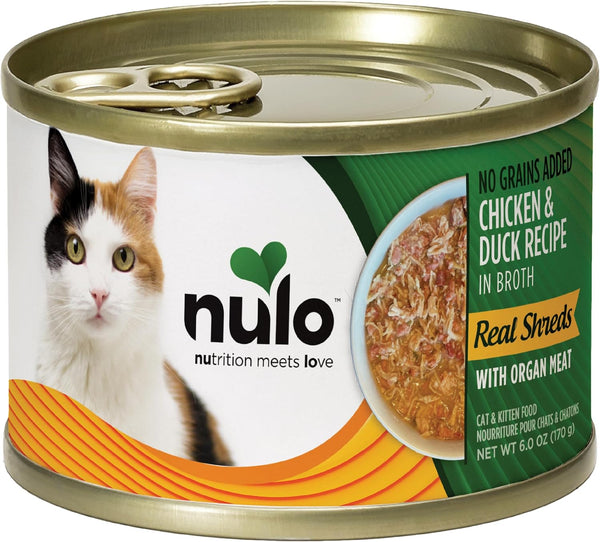 Nulo Real Shreds with Organ Meat Wet Canned Cat Food, Variety Flavors, 2.8 Ounce, 12 Cans13