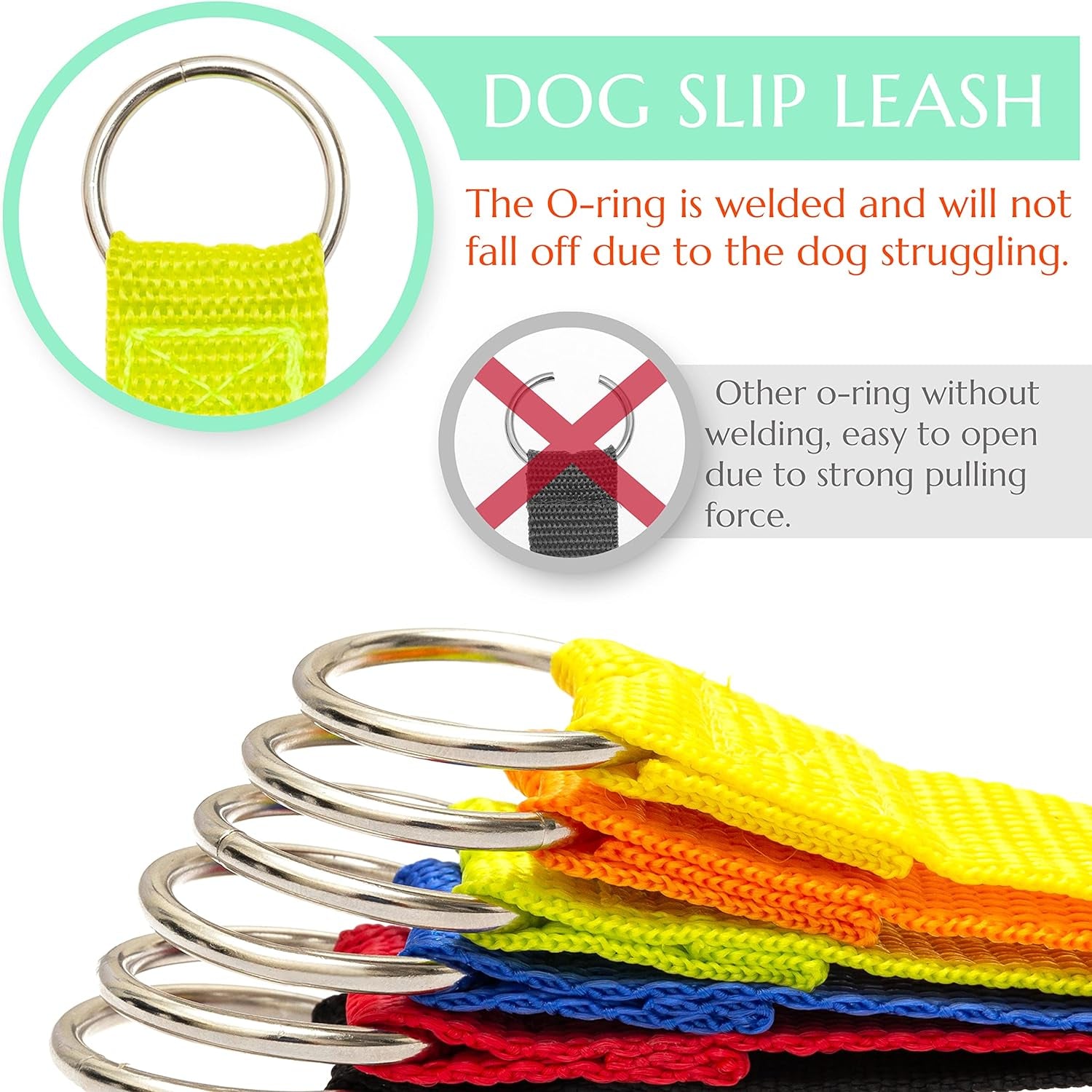 slip-lead-dog-leash-6-pcs-short-pet-leashes-slip-leads-for-dogs-cats-grooming-shelter-rescues-walking-training-etc-6-ft-strong-pulling-dog-leash-with-o-ring