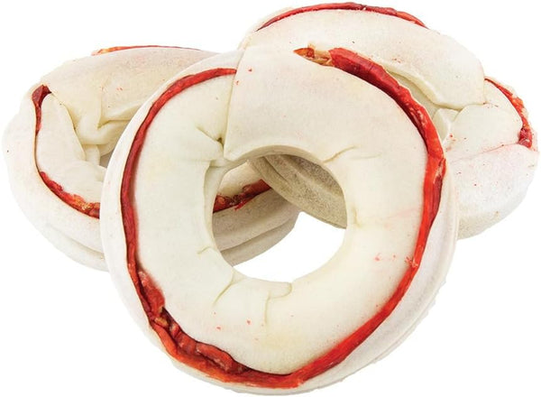 Dingo Ringo Rawhide Dog Treats Made with Real Chicken, 5 Count | Long-Lasting Rawhide with Real Chicken Provides Protein, Natural Chewing Action Promotes Clean Teeth, for Adult Dogs6