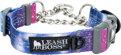 Leash Boss Martingale Collar for Dogs - Steel Chain | Reflective Nylon Dog Collar for Large Dogs, Medium and Small Dogs | No Pull Pet Training Collar Small11