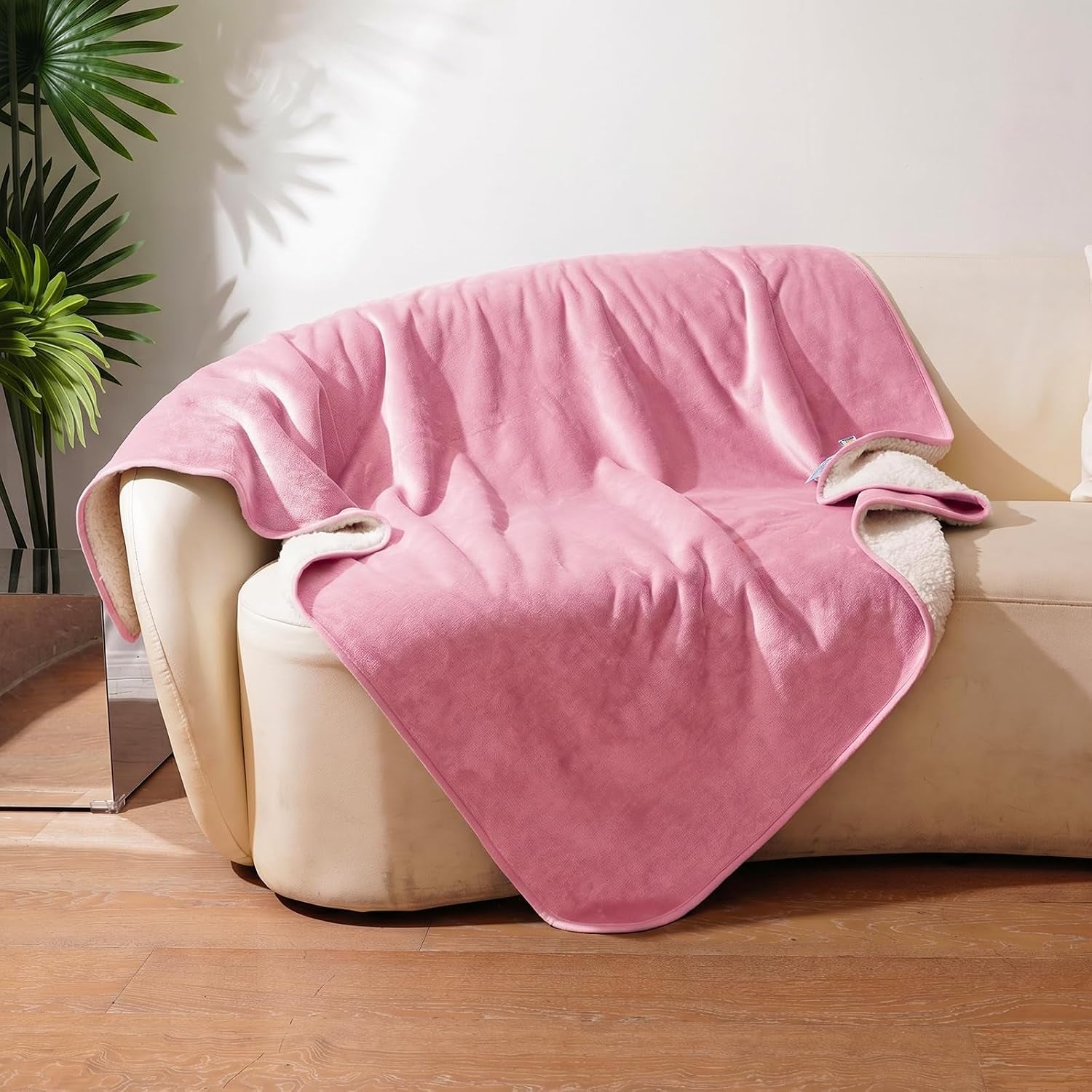 sunheir-waterproof-dog-blankets-for-small-dogs-reversible-sherpa-fleece-thick-puppy-blanket-leakproof-spill-proof-pet-blanket-for-cat-bed-couch-furniture-protector-travel-camping-25x35-grey