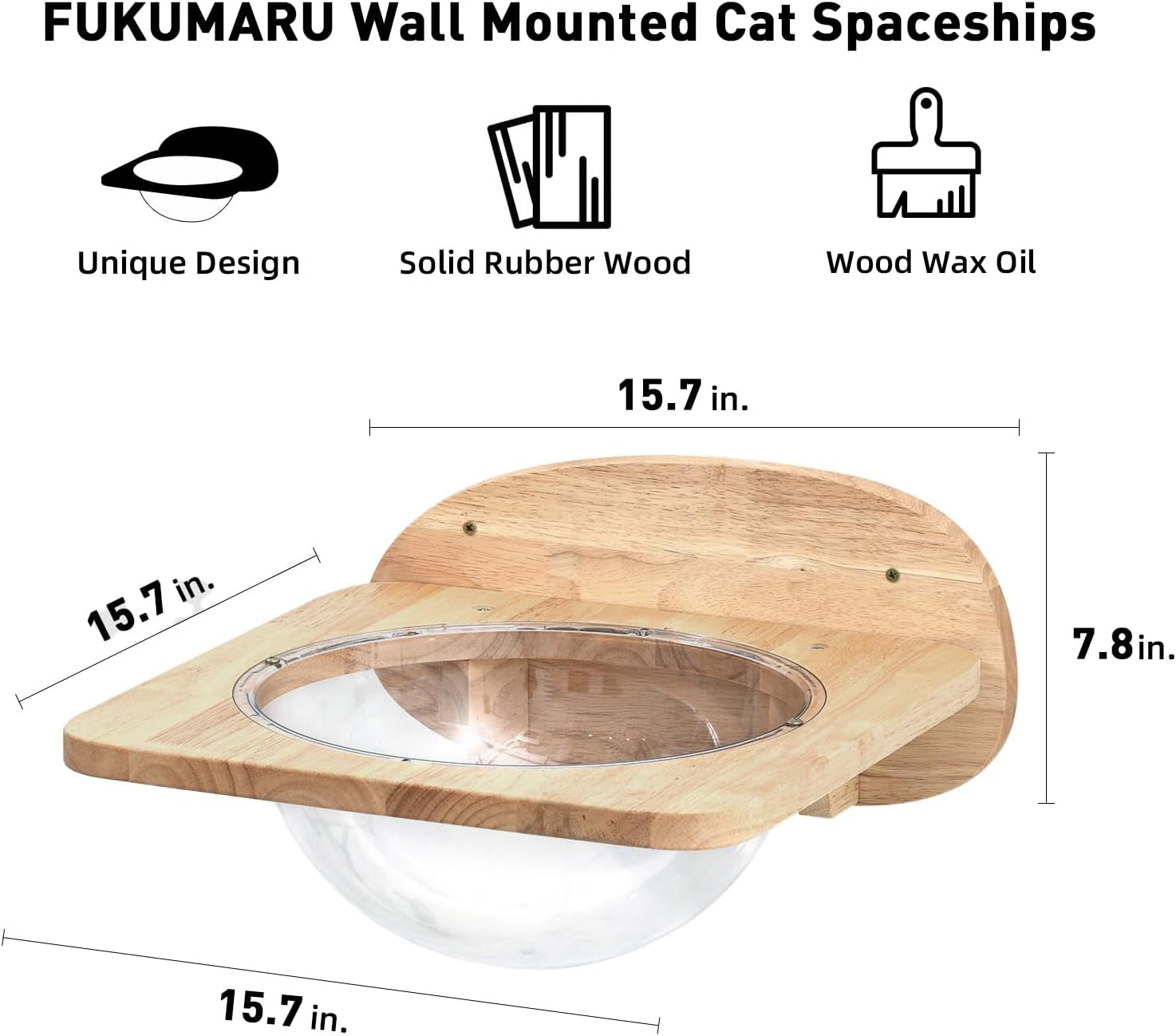 fukumaru-cat-wall-furniture-set-transparent-capsule-with-2-pcs-pedals-kitten-walls-shelves-premium-kitty-bed-for-sleeping-playing-climbing-lounging-holds-up-to-35-lbs