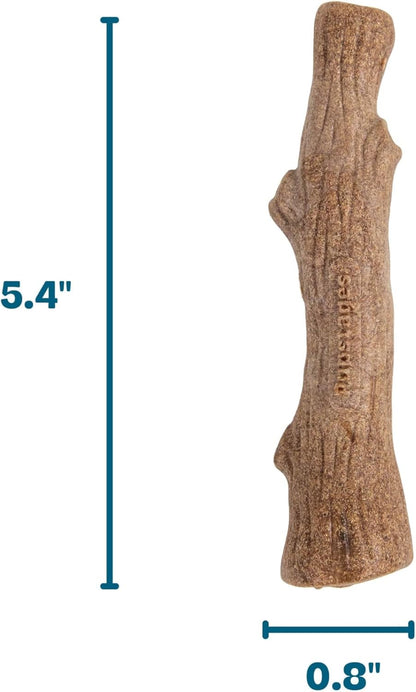 Pupstages Dogwood Dog Chew Toy, Made in the USA – Real-Wood Blend, Natural Flavor & Texture, Moderate Chewers, Small, 5.4"5