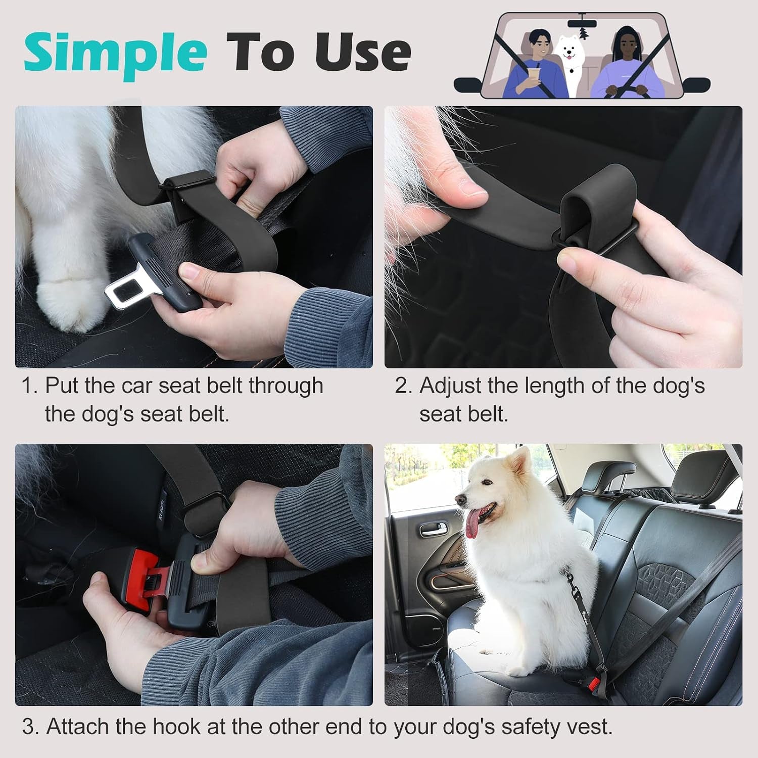 pawaboo-dog-seat-belt-for-car-with-360-hook-20-in-chew-proof-black-adjustable-nylon-pvc-dog-car-safety-restraint-dog-seat-belt-leashes-for-cars-universal-pet-safety-belts