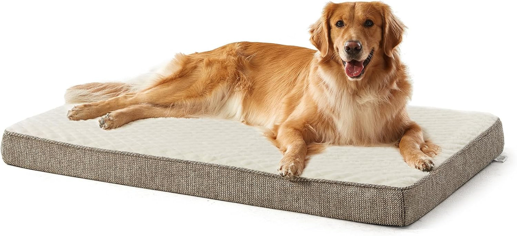 joejoy-orthopedic-xl-dog-bed-for-large-dogs-waterproof-dog-bed-for-crate-with-washable-removable-cover-extra-thick-egg-crate-memory-foam-pet-beds-grey-41x27