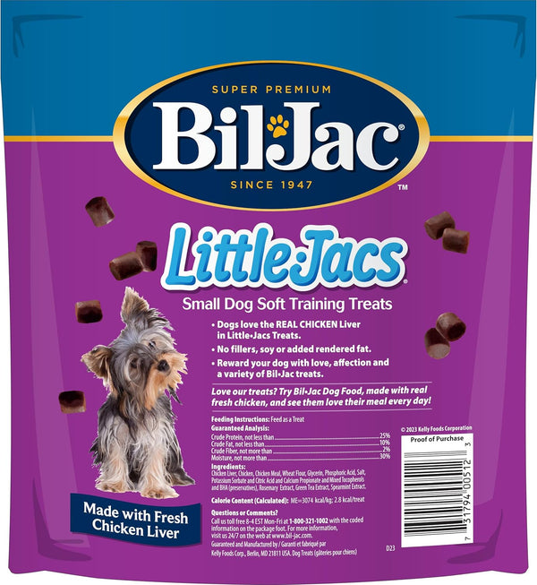 Bil-Jac Little-Jacs Small Dog Training Treats | Soft Chicken Liver Recipe | 16 Oz2