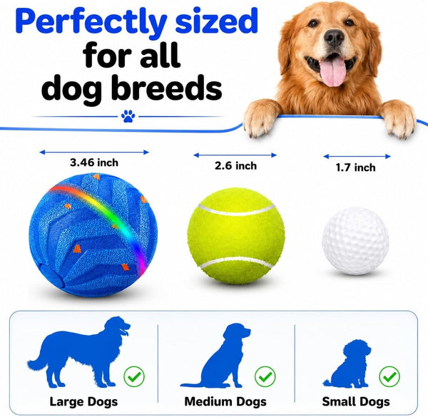 Smart Dog Ball - High-Elasticity E-TPU Interactive Toy, Automatic Rolling Ball with 2 Modes & LED Glow, 350Mah Long Battery Life, Motion Activated & USB-C Rechargeable for Dogs4