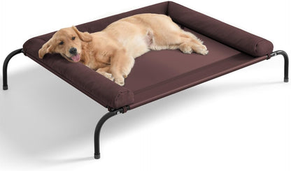 WESTERN HOME Cooling Elevated Dog Bed for Large Dogs, Portable Indoor & Outdoor Raised Dog Bed with Breathable Mesh, Chew Proof Pet Hammock Cots with Removable and Waterproof Bolsters7