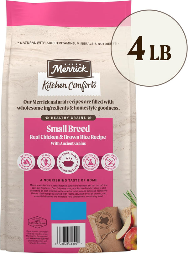 Merrick Healthy Grains Premium Dry Dog Food for Small Dogs, Wholesome and Natural Kibble, Small Breed Recipe - 4.0 Lb. Bag11