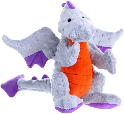 Godog Bubble Plush Dragons Squeaky Dog Toy, Chew Guard Technology - Coral, Large25