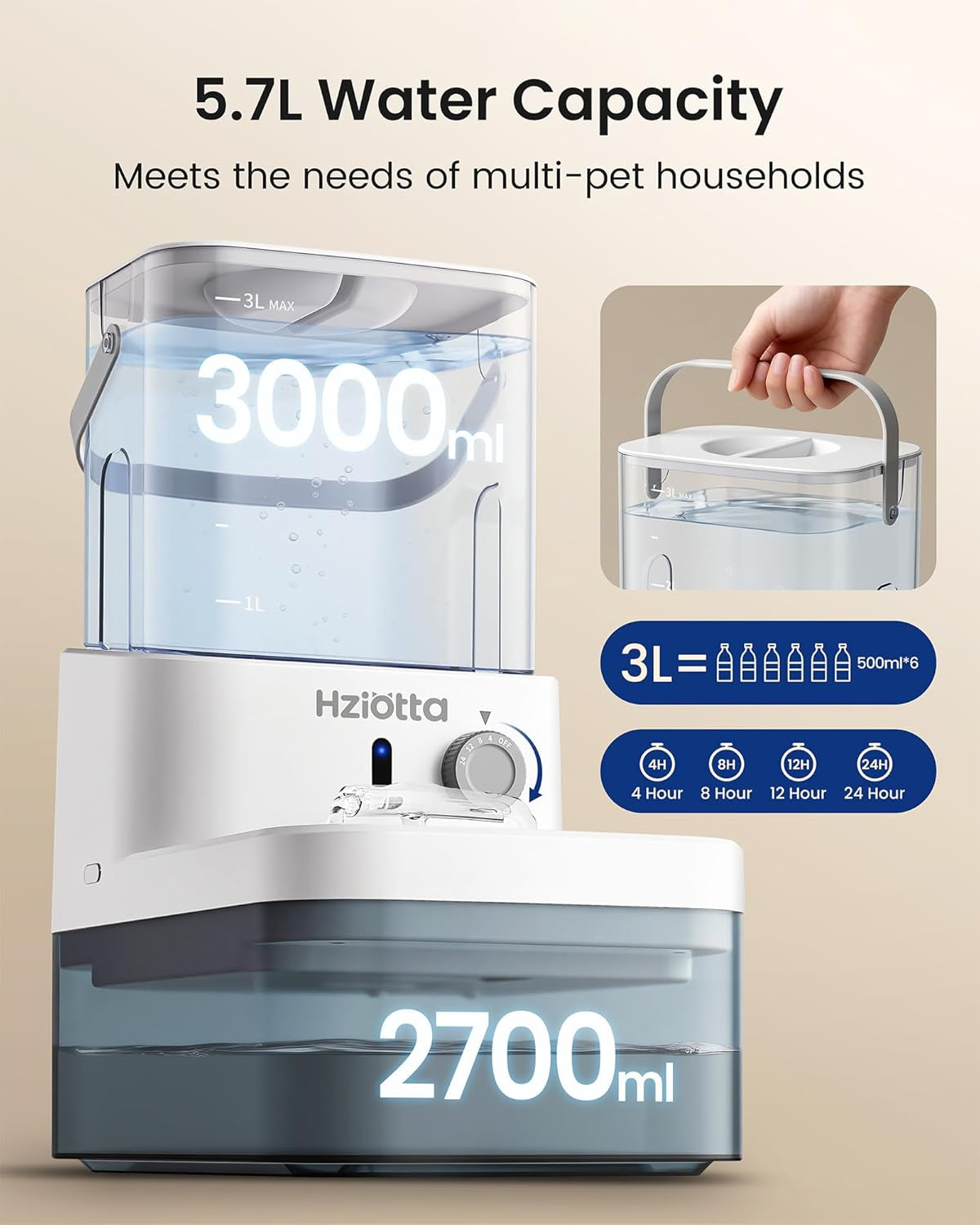 wastewater-separation-cat-water-fountain-no-filter-pump-wireless-stainless-steel-indoor-outdoor-pet-use-save-56-year-radar-sense-3l-2-7l-dual-tanks-4000mah-battery-30db-time-setting