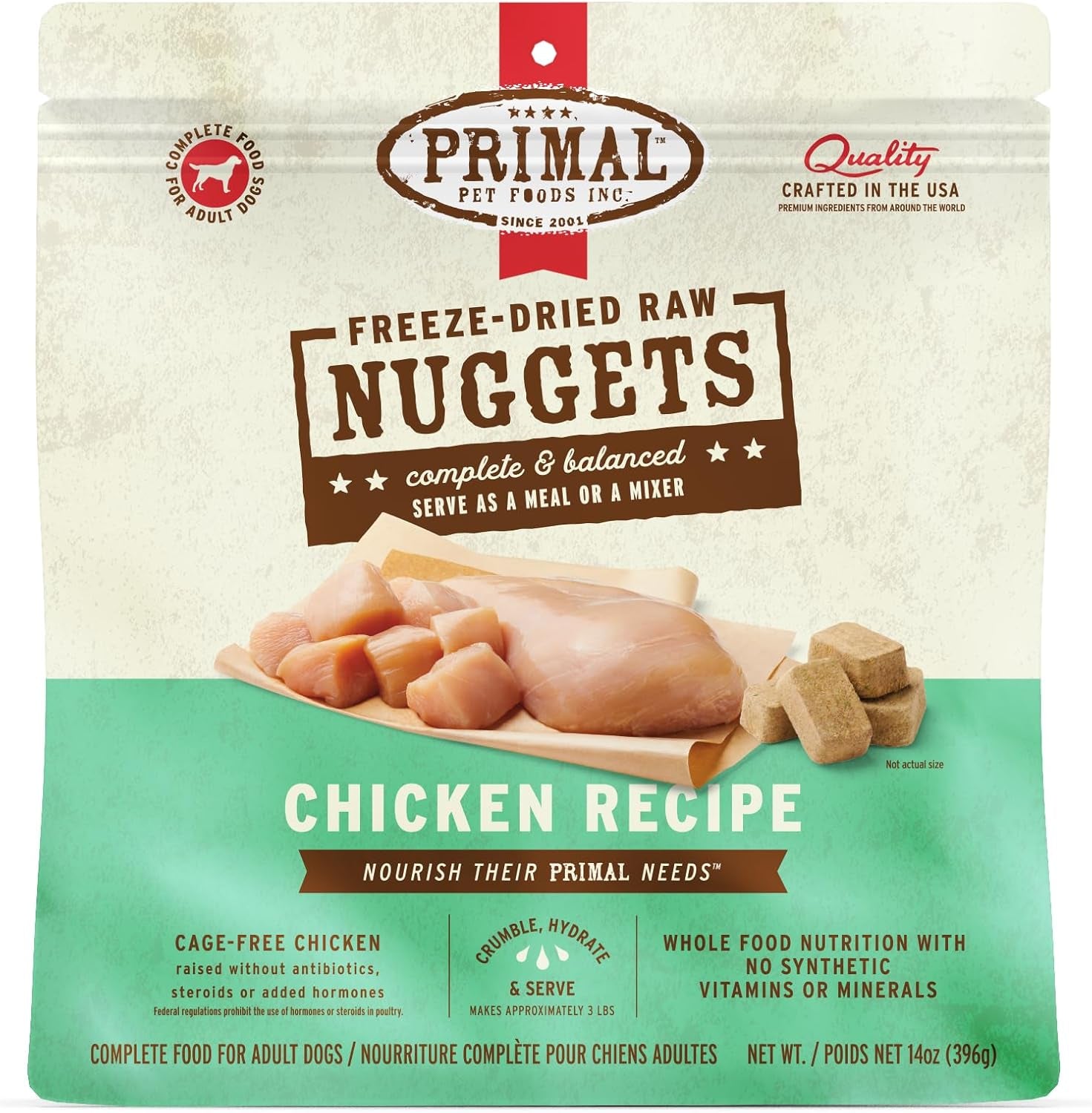 primal-freeze-dried-dog-food-nuggets-chicken-complete-balanced-meal-topper-or-treat-premium-healthy-grain-free-high-protein-raw-dog-food-14-oz-complete-balanced-nutrition-meal-topper-or-treat-grain-free-high-protein-no-synthetic-vitamins-minerals