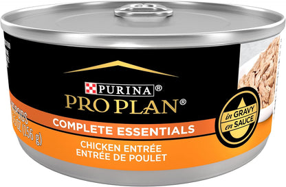 Purina Pro Plan Complete Essentials High Protein Cat Food Gravy, Wet Cat Food Chicken Entree - (Pack of 24) 5.5 Oz. Cans1